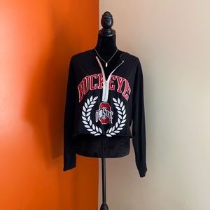 Vs pink Buckeye crop top